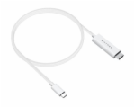 HyperDrive - Kabel adaptéru - 24 pin USB-C s piny (male) do HDMI s piny (male) - 2.5 m - bílá - podpora 4K60Hz, podpora režimu DP Alt