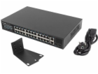 LANBERG SWITCH  24X 100MB POE+/2X COMBO RACK 19" GIGABITO...