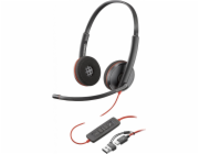 Poly Blackwire 3220 - Blackwire 3200 Series - náhlavní souprava - náhlavní - kabelové - USB-C - černá - Certified for Skype for Business, Cisco Jabber Certified, certifikováno Avaya, certifikováno UC