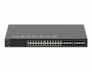 NETGEAR AV Line M4350-24X8F8V - Přepínač - L3 - řízený - 24 x 100/1000/2.5G/5G/10GBase-T (PoE++) + 8 x 10Gb Ethernet SFP+ + 8 x 25 Gigabit SFP28 - proudění vzduchu zpředu dozadu - Lze montovat do rozv