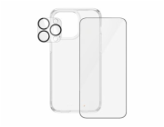PanzerGlass - Balení 3 v 1 - sada chrániče obrazovky / objektivu / zadní strany pro mobilní telefon - sklo - barva rámu černá - pro Apple iPhone 15 Pro Max