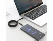 Swissten magnetický datový kabel samonavíjecí usb-c / usb-c 1 m