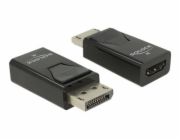 Delock - Video adaptér - DisplayPort s piny (male) do HDMI se zdírkami (female) - cerná - pasivní konvertor, podpora 4K30Hz (3840 x 2160), podpora videa 3D