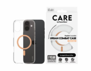 CARE by PanzerGlass Urban Combat - Zadní kryt pro mobilní telefon - kompatibilita s MagSafe - oleofóbní povrch, termoplastický polyuretan (TPU), polykarbonát (PC) - průhledná, broskvová jemná chlupato