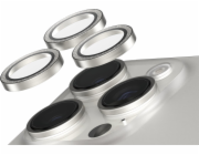 SAFE. by PanzerGlass - Chránič na objektiv pro mobilní telefon - kamera - sklo - lesklá stříbrná - pro Apple iPhone 16 Pro, 16 Pro Max