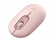 Logitech POP - Myš - nastavitelná emotikona - optický - 4 tlačítka - bezdrátový - Bluetooth 5.1 LE - růžová
