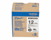 Brother HGE-M931V5 - Černá na stříbrné - Role (1,2 cm x 8 m) 5 kazeta/y lamino páska - pro P-Touch PT-9500pc, PT-9800PCN; P-Touch R RL-700S