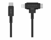 Hyper kábel HyperJuice USB-C/Lightning Hybrid Silicone Cable 1.5m - Black