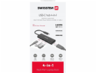 Swissten usb-c hub 4-in-1 (usb-c 100w, hdmi 4k, 2x usb-a)...