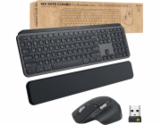 Logitech MX Keys Combo for Business - Klávesnice a sada myši - podsvícená - bezdrátový - Bluetooth LE - QWERTY - britská - grafit