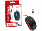 GENIUS DX-123 Sunshine Red/ drátová/ 1200 dpi/ USB/ černo...