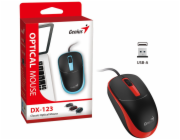 GENIUS DX-123 Sunshine Red/ drátová/ 1200 dpi/ USB/ černočervená