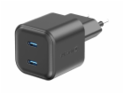 Swissten síťový adaptér gan 2x usb-c 20w power delivery č...
