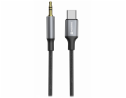 Swissten audio adaptértextile usb-c (samec) / 3,5 mm jack (samec) 1,5m černý (nahrazuje 73501303)