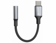 Swissten audio adaptértextile usb-c (samec) / 3,5mm aux 0,15 m černý (nahrazuje 73501301)