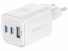 Swissten síťový adaptér gan 2x usb-c 65w pd + 1x usb-a 18...