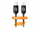 Datový kabel ALIGATOR POWER 30W, USB-C/Lightning 3A 0,5m,...