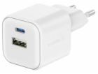 Swissten síťový adaptér gan 1x usb-c 20w pd a 1x usb-a 18...