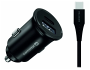 Swissten cl pro samsung super fast charging 35w + kabel usb-c/usb-c 1,2 m black