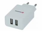Swissten síťový adaptér smart ic 2x usb 2,1a power bílý (...