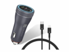 Adaptér CONNECT IT InCarz DUPLEX do auta, 2x USB-C, 1x Li...