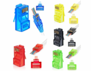 W-Star Konektor UTP RJ45EZ Cat5e 100ks pozlacený, mix, pass through ethernet RJ45EZ5SM