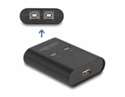 Delock - USB periferní sharing switch - 2 x USB 2.0 - pro pripevnení na zed, umožnuje montáž na povrchy