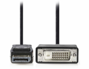 NEDIS kabel DisplayPort - DVI/ zástrčka DisplayPort - 24+1pinová zástrčka DVI-D/ černý/ bulk/ 2m