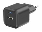 Swissten síťový adaptér gan 1x usb-c 20w pd + 1x usb-a 18...