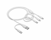 Akyga Kabel USB-A + USB-C / USB-C + USB Micro B + Lightning 1.2m AK-USB-52