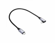 Akyga Angle Kabel USB-C / Lightning 30cm AK-USB-55 30W Mesh
