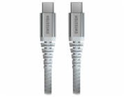 Swissten datový kabel ARAMID REINFORCED - USB-C / USB-C 1,5 m bílý