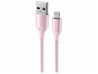 SWISSTEN DATOVÝ KABEL TEXTILE II USB / LIGHTNING 1,5 M RŮ...