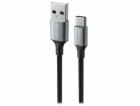SWISSTEN DATOVÝ KABEL TEXTILE II USB / USB-C 1,5 M ČERNÝ