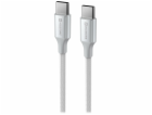 Swissten datový kabel textile ii usb-c / usb-c 1,5 m bílý