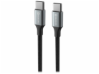 SWISSTEN DATOVÝ KABEL TEXTILE II USB-C / USB-C 1,5 M ČERNÝ
