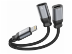 SWISSTEN NABÍJECÍ AUDIO ADAPTÉR TEXTILE LIGHTNING (samec)...