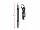 SWISSTEN MAGNETICKÝ KEYCHAIN KABEL USB-A / USB-C 9,7 CM