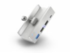 CONNECT IT USB DeskHub 4v1 na desku stolu, STŘÍBRNÝ