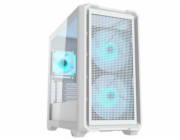 COUGAR PC skříň MX600 White Mini Tower Mesh Front Panel 2 x 160mm + 1 x 120mm Fans TG Left Panel