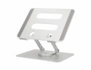 Nedis NBSTND110SI - Stojan na Notebook| 17 " | Bez Osvětlení | Skládací | Otočný o 360 stupňů