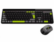CANYON HSET-W5 bezdrátový SET CS klávesnice + optická myš, 2,4 Ghz, 105 kláves, černý