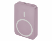 EMOS POWERBANKA WI1046, bezdrátové nabíjení 20W, 10.000mAh, LOSOSOVÁ, 1xUSB-C