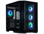 BitFenix skříň T10 Negro / ATX / 4x 120mm ARGB fan + controller / USB 3.0 / USB-C / panoramatická / černá