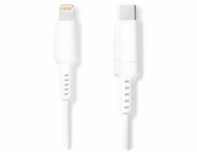 NEDIS Lightning kabel/ USB 2.0/ Apple Lightning 8pinový/ USB-C zástrčka/ kulatý/ bílý/ box/ 1m