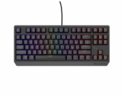 Herní klávesnice Genesis THOR 230/TKL/RGB/Outemu Red/Drátové USB-A/CZ-SK layout/Černá