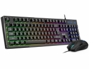 GENIUS GX GAMING Scorpion KM-GX6/ drátový set klávesnice s myší/ RGB podsvícení/ Copilot/ USB/ černá/ CZ+SK layout