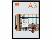 Nobo samodržící oboustranný magnetický rám na plakáty, A3, černý, 2 ks