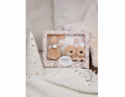 Doudou Dárková sada béžová Plyšový zajíček a botičky