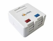 Zásuvka Solarix modulární pro 2 keystony na omítku, bílá
